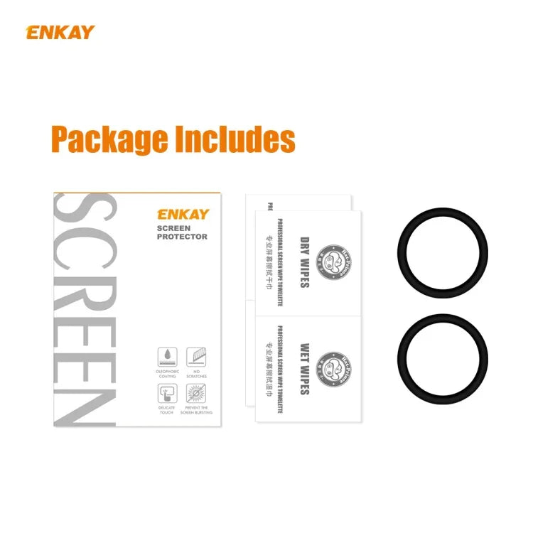 2 STÜCK ENKAY Hat-Prince 3D Vollbild Soft PC Edge + PMMA HD Displayschutzfolie, für Huawei Watch GT 2 42mm, für Samsung Galaxy Active 2 40mm, für Samsung Galaxy Active 2 44mm, für Xiaomi Mi Band 4, für Fitbit Versa 2