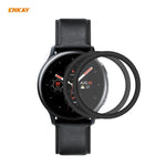 2 STÜCK ENKAY Hat-Prince 3D Vollbild Soft PC Edge + PMMA HD Displayschutzfolie, für Huawei Watch GT 2 42mm, für Samsung Galaxy Active 2 40mm, für Samsung Galaxy Active 2 44mm, für Xiaomi Mi Band 4, für Fitbit Versa 2