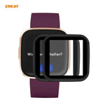 2 STÜCK ENKAY Hat-Prince 3D Vollbild Soft PC Edge + PMMA HD Displayschutzfolie, für Huawei Watch GT 2 42mm, für Samsung Galaxy Active 2 40mm, für Samsung Galaxy Active 2 44mm, für Xiaomi Mi Band 4, für Fitbit Versa 2