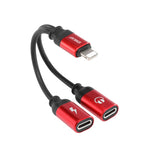 ENKAY ENK-AT104 8-Pin-zu-Dual-8-Pin Lade- und Musikhör-Adapter aus Aluminiumlegierung
