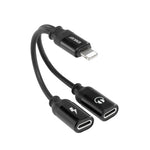 ENKAY ENK-AT104 8-Pin-zu-Dual-8-Pin Lade- und Musikhör-Adapter aus Aluminiumlegierung