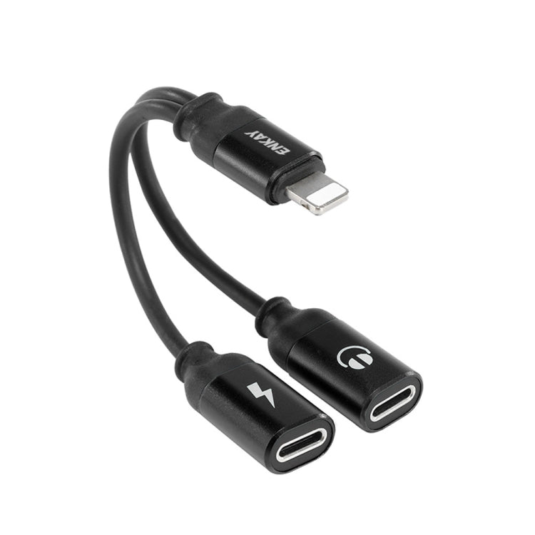 ENKAY ENK-AT104 8-Pin-zu-Dual-8-Pin Lade- und Musikhör-Adapter aus Aluminiumlegierung