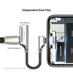 ENKAY ENK-AT103 8-Pin zu 3,5mm Audio & 8-Pin Lade Schnittstellen Konverter Zinklegierung Adapter, 3,5mm Audio & 8-Pin Ladeanschluss