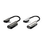ENKAY ENK-AT102 8-Pin-zu-8-Pin Lade- + 8-Pin Audio-Schnittstellen Lade- und Musikhör-Adapter aus Zinklegierung, 8-Pin Laden + 8-Pin Audio