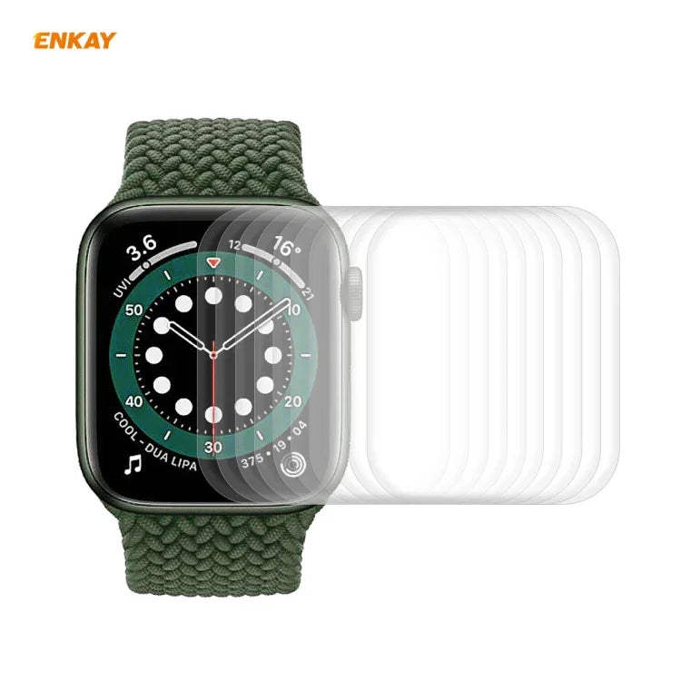 10 Stück ENKAY Hat-Prince 3D Vollbild-Displayschutzfolie aus PET, gebogen, heißbiegebar, für Apple Watch Series 6/5/4/SE (40 mm)