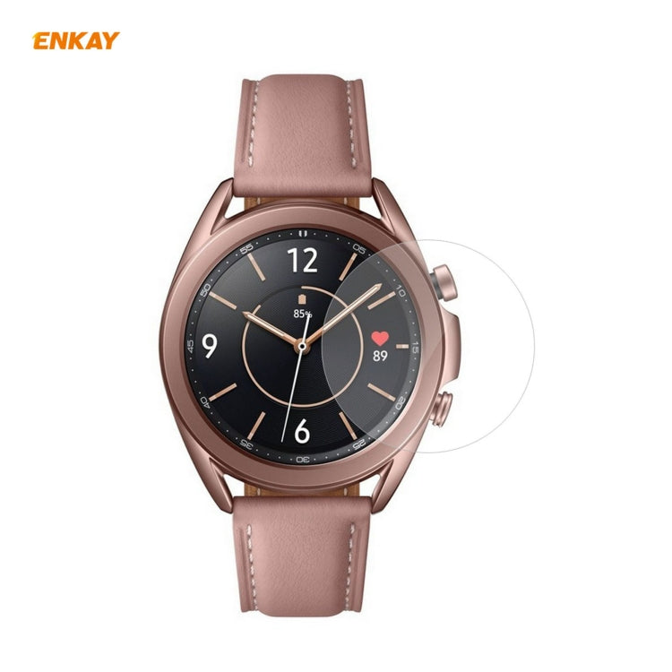 2 Stück ENKAY Hat-Prince Klare HD PET-Displayschutzfolie, für Samsung Galaxy Watch3 45 mm und Samsung Galaxy Watch3 41 mm