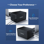 ORICO NS200RU3 2-Bay USB3.0 Festplattengehäuse mit Raid, NS200RU3
