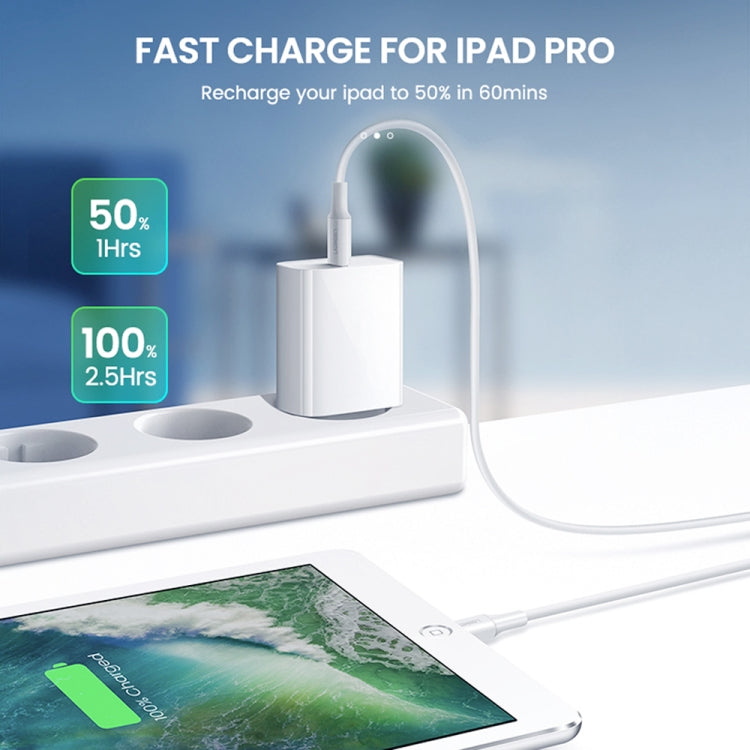 2-in-1 PD 20W Einzelner USB-C / Typ-C Port Reiseladegerät + 3A PD3.0 USB-C / Typ-C auf 8 Pin Schnelllade-Datenkabel Set, Kabellänge: 1m, EU Stecker, 20W 1m