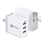 SDC-30W 30W QC 3.0 USB + 2.4A Dual USB 2.0 Anschlüsse Handy Tablet PC Universal Schnellladegerät Reise-Ladegerät, US Stecker, US Stecker