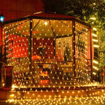 4x6m 672 LEDs Wasserdichte Fischernetzlichter, Lichterkette, Lichtervorhang, Märchenhochzeitsparty, Weihnachtsdekoration, Lampen 220V, EU-Stecker