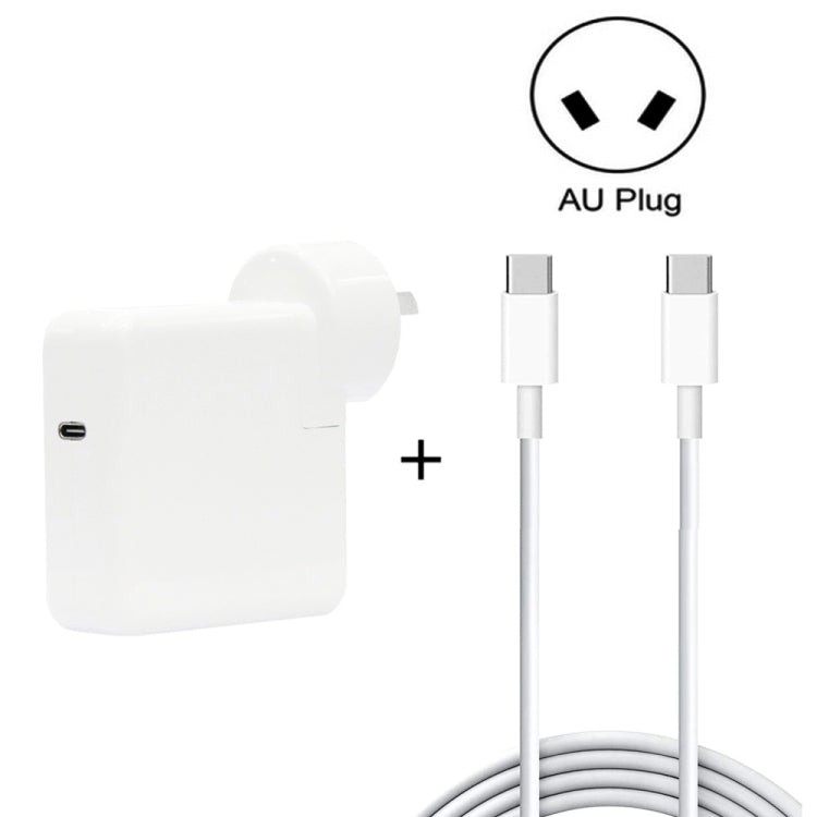 2-in-1 PD 30W USB-C / Typ-C + 3A PD 3.0 USB-C / Typ-C auf USB-C / Typ-C Schnelllade-Datenkabel-Set, Kabellänge: 2m, AU Stecker