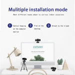 C5 4 Millionen Pixel Autofokus 2K Full HD Webcam 360 Grad Drehung USB Treiberfreie Live-Übertragungs-Webkamera mit Mikrofon, C5