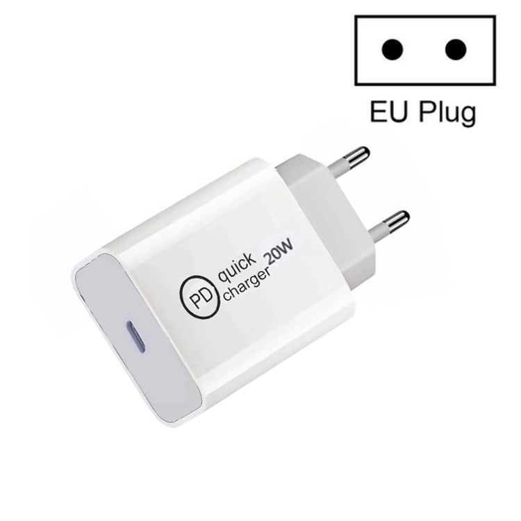 SDC-20W PD 20W Einzelladegerät mit USB-C / Typ-C Schnittstelle, EU-Stecker, US-Stecker, UK-Stecker