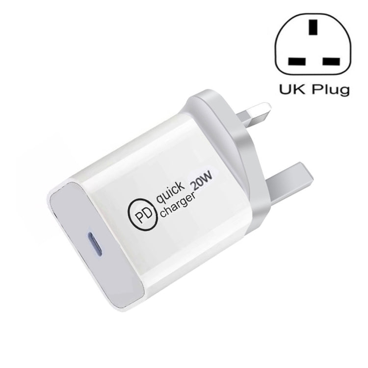 SDC-20W PD 20W Einzelladegerät mit USB-C / Typ-C Schnittstelle, EU-Stecker, US-Stecker, UK-Stecker