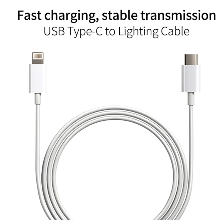 SDC-20W 2-in-1 PD 20W USB-C / Typ-C Reiseladegerät + 3A PD3.0 USB-C / Typ-C auf 8-Pin Schnelllade-Datenkabel-Set, Kabellänge: 1m, US-Stecker, EU-Stecker, UK-Stecker