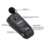F920 CSR4.1 Einziehbares Kabel Anrufer Vibrationserinnerung Diebstahlschutz Bluetooth Headset, Schwarz, Weiß, Gold, Silber, Grau