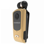 F920 CSR4.1 Einziehbares Kabel Anrufer Vibrationserinnerung Diebstahlschutz Bluetooth Headset, Schwarz, Weiß, Gold, Silber, Grau