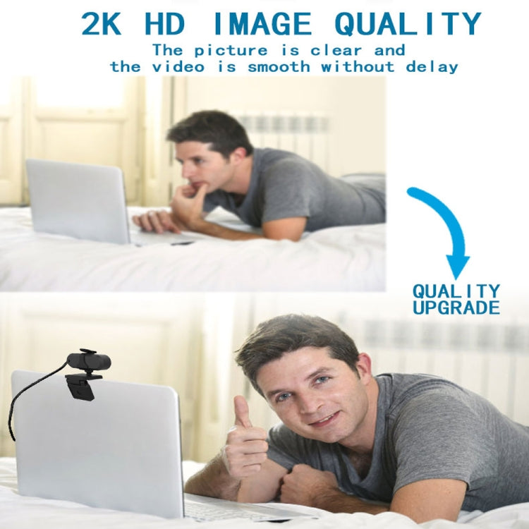 B1 4 Millionen Pixel 2K Auflösung HD 1080P 360-Grad drehbare Webcam mit Mikrofon & Stativ