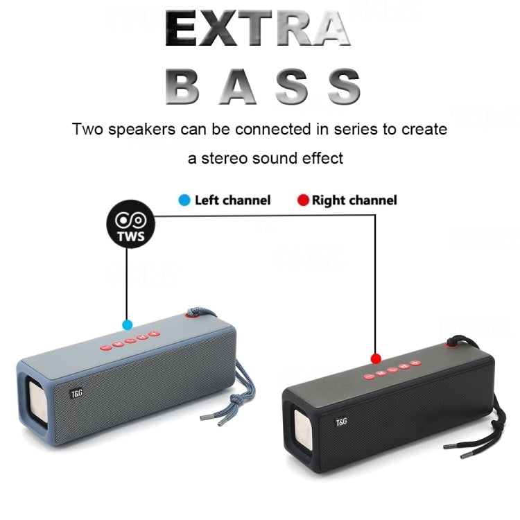 T&G TG271 TWS Subwoofer Bluetooth-Lautsprecher mit geflochtenem Seil, unterstützt USB/AUX/TF-Karte/FM
