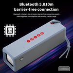 T&G TG271 TWS Subwoofer Bluetooth-Lautsprecher mit geflochtenem Seil, unterstützt USB/AUX/TF-Karte/FM