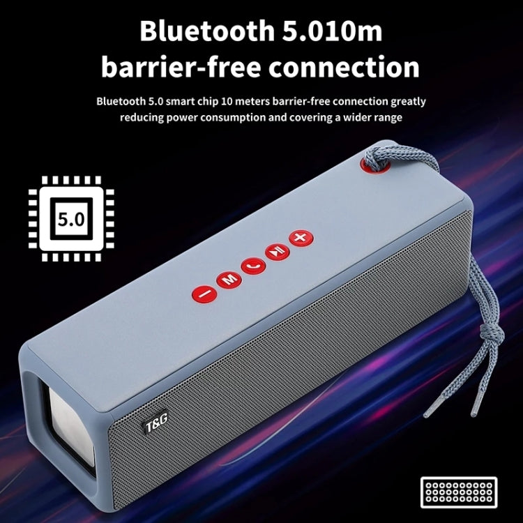 T&G TG271 TWS Subwoofer Bluetooth-Lautsprecher mit geflochtenem Seil, unterstützt USB/AUX/TF-Karte/FM