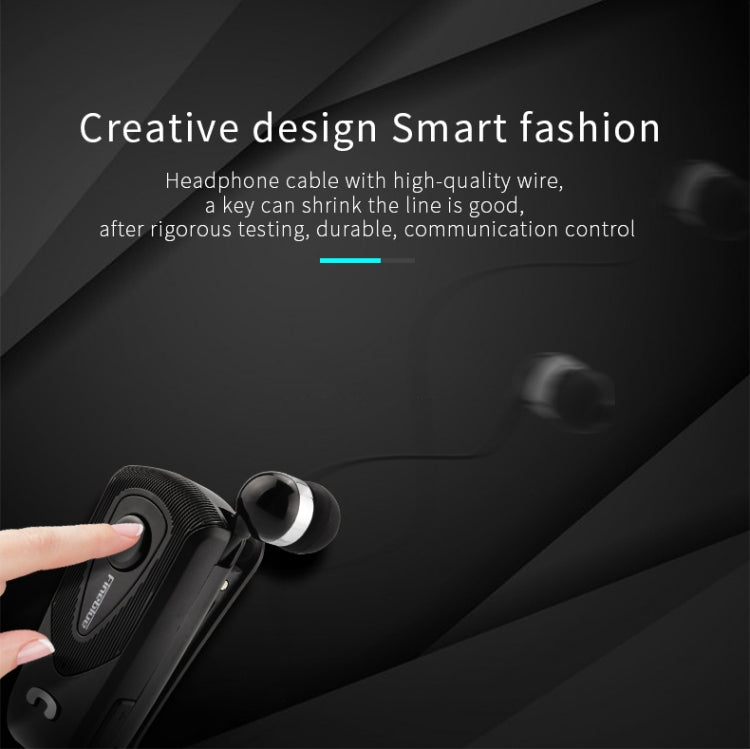 F930 CSR4.1 Einziehbares Kabel Anrufer Vibrationserinnerung Diebstahlschutz Bluetooth Headset, Schwarz, Weiß, Gold, Silber