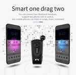 F930 CSR4.1 Einziehbares Kabel Anrufer Vibrationserinnerung Diebstahlschutz Bluetooth Headset, Schwarz, Weiß, Gold, Silber