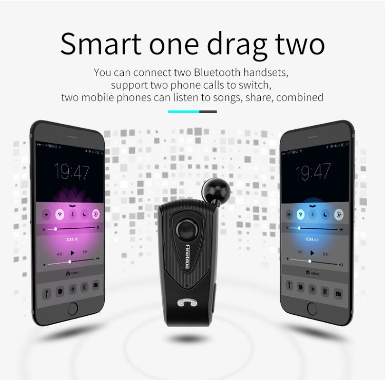 F930 CSR4.1 Einziehbares Kabel Anrufer Vibrationserinnerung Diebstahlschutz Bluetooth Headset, Schwarz, Weiß, Gold, Silber