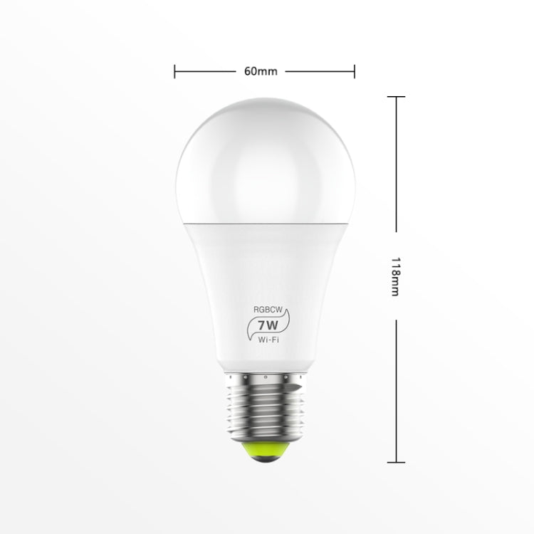 7W E27 RGBCW WLAN LED Smart-Glühbirne kabellose Smart-Home-Automatisierungsleuchte