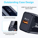 LZ-023 18W QC 3.0 USB Portable Reiseladegerät + 3A USB-zu-8-Pin-Datenkabel, US-Stecker, USB-zu-8-Pin-Datenkabel, US-Stecker, 8-Pin-Datenkabel, US-Stecker