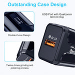 LZ-023 18W QC 3.0 USB tragbares Reiseladegerät + 3A USB-auf-8-Pin-Datenkabel, EU-Stecker, 8-Pin-Datenkabel, EU-Stecker
