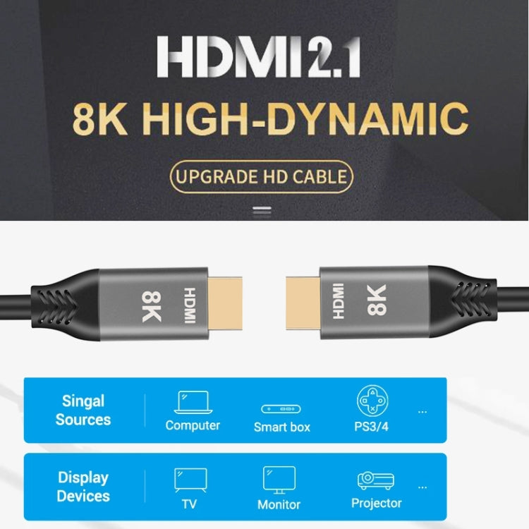 HDMI2.1 8K 120Hz Hochdynamisches HD-Kabel, Kabellänge: 1m, 120Hz 1m