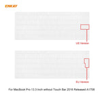 ENKAY 3 in 1 Kristall Laptop-Schutzhülle + EU-Version TPU Tastaturfolie + Staubschutz-Stöpsel-Set für MacBook Pro 13,3 Zoll A1708 (ohne Touch Bar), Für MacBook Pro 13,3 Zoll A1708 (ohne Touch Bar)