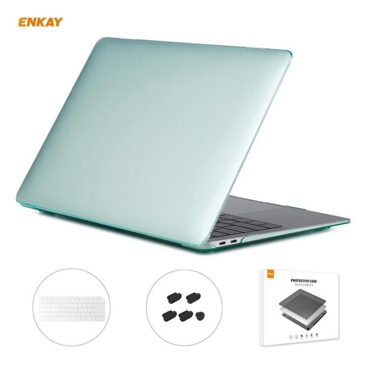 ENKAY 3-in-1 Kristall-Laptop-Schutzhülle + EU-Version TPU-Tastaturfolie + Staubschutz-Stöpsel-Set für MacBook Air 13,3 Zoll A1932 (2018), Für MacBook Air 13,3 Zoll A1932 (2018)