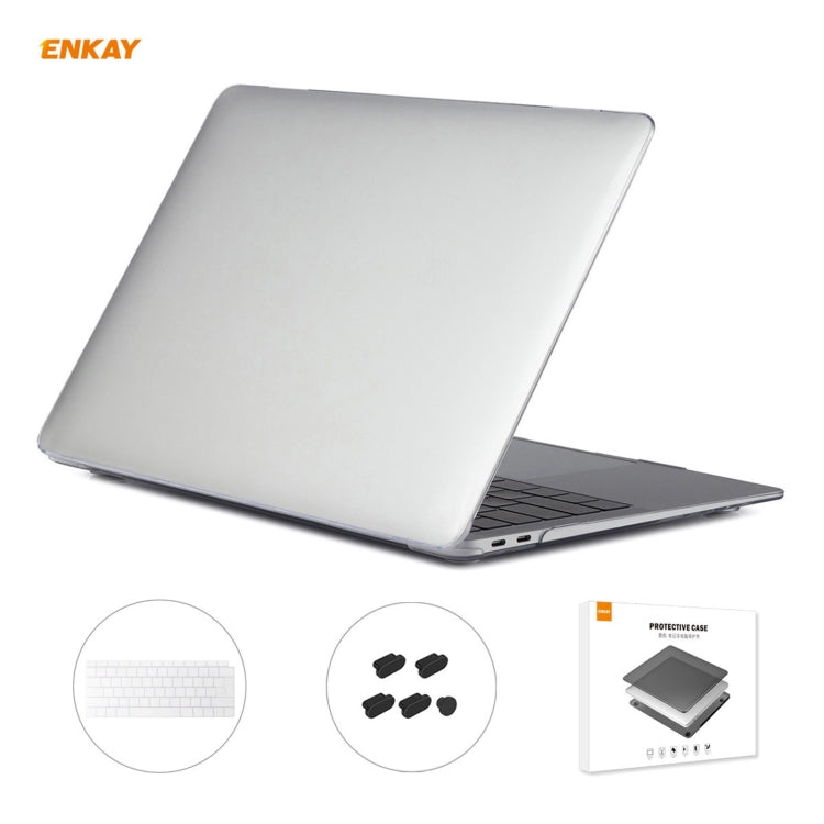 ENKAY 3-in-1 Kristall-Laptop-Schutzhülle + EU-Version TPU-Tastaturfolie + Staubschutz-Stöpsel-Set für MacBook Air 13,3 Zoll A1932 (2018), Für MacBook Air 13,3 Zoll A1932 (2018)