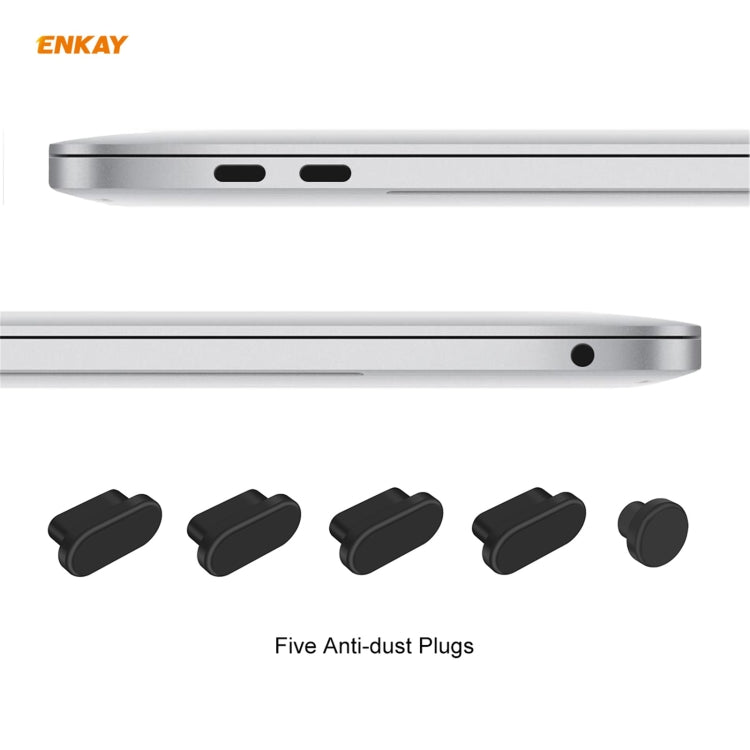 ENKAY 3-in-1 Kristall-Laptop-Schutzhülle + EU-Version TPU-Tastaturfolie + Staubschutz-Stöpsel-Set für MacBook Air 13,3 Zoll A1932 (2018), Für MacBook Air 13,3 Zoll A1932 (2018)