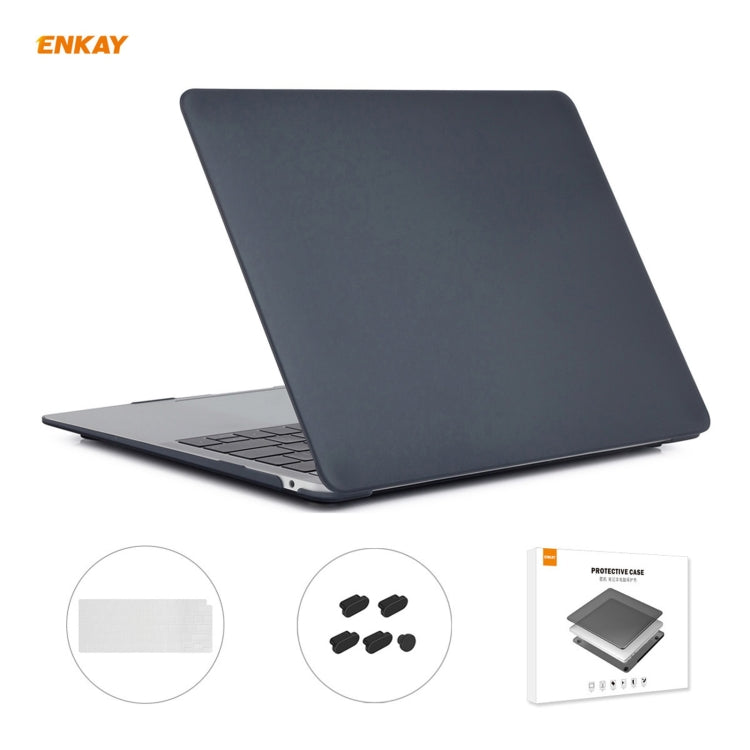 ENKAY 3 in 1 Matte Laptop-Schutzhülle + EU-Version TPU Tastaturfolie + Staubschutz-Stöpsel-Set für MacBook Air 13,3 Zoll A2179 & A2337 (2020), Für MacBook Air 13,3 Zoll A2179 (2020)