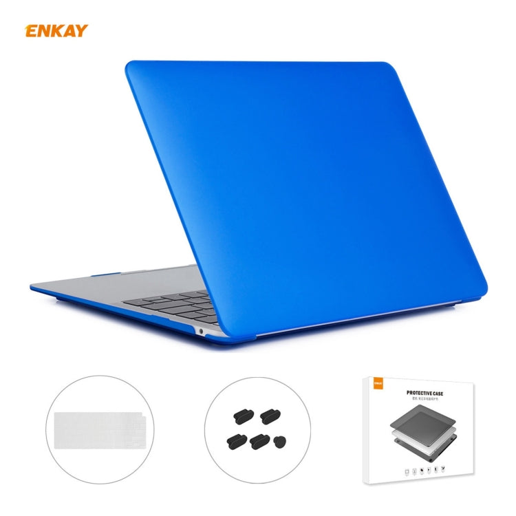 ENKAY 3 in 1 Matte Laptop-Schutzhülle + EU-Version TPU Tastaturfolie + Staubschutz-Stöpsel-Set für MacBook Air 13,3 Zoll A2179 & A2337 (2020), Für MacBook Air 13,3 Zoll A2179 (2020)