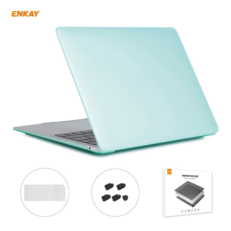 ENKAY 3 in 1 Matte Laptop-Schutzhülle + EU-Version TPU Tastaturfolie + Staubschutz-Stöpsel-Set für MacBook Air 13,3 Zoll A2179 & A2337 (2020), Für MacBook Air 13,3 Zoll A2179 (2020)