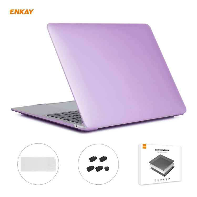 ENKAY 3 in 1 Matte Laptop-Schutzhülle + EU-Version TPU Tastaturfolie + Staubschutz-Stöpsel-Set für MacBook Air 13,3 Zoll A2179 & A2337 (2020), Für MacBook Air 13,3 Zoll A2179 (2020)
