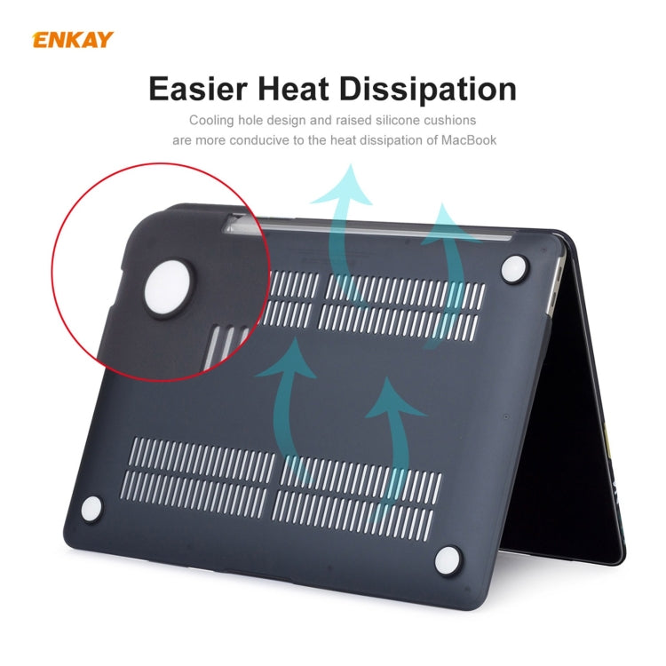 ENKAY 3 in 1 Matte Laptop-Schutzhülle + EU-Version TPU Tastaturfolie + Staubschutz-Stöpsel-Set für MacBook Air 13,3 Zoll A2179 & A2337 (2020), Für MacBook Air 13,3 Zoll A2179 (2020)