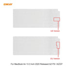 ENKAY 3 in 1 Matte Laptop-Schutzhülle + EU-Version TPU Tastaturfolie + Staubschutz-Stöpsel-Set für MacBook Air 13,3 Zoll A2179 & A2337 (2020), Für MacBook Air 13,3 Zoll A2179 (2020)