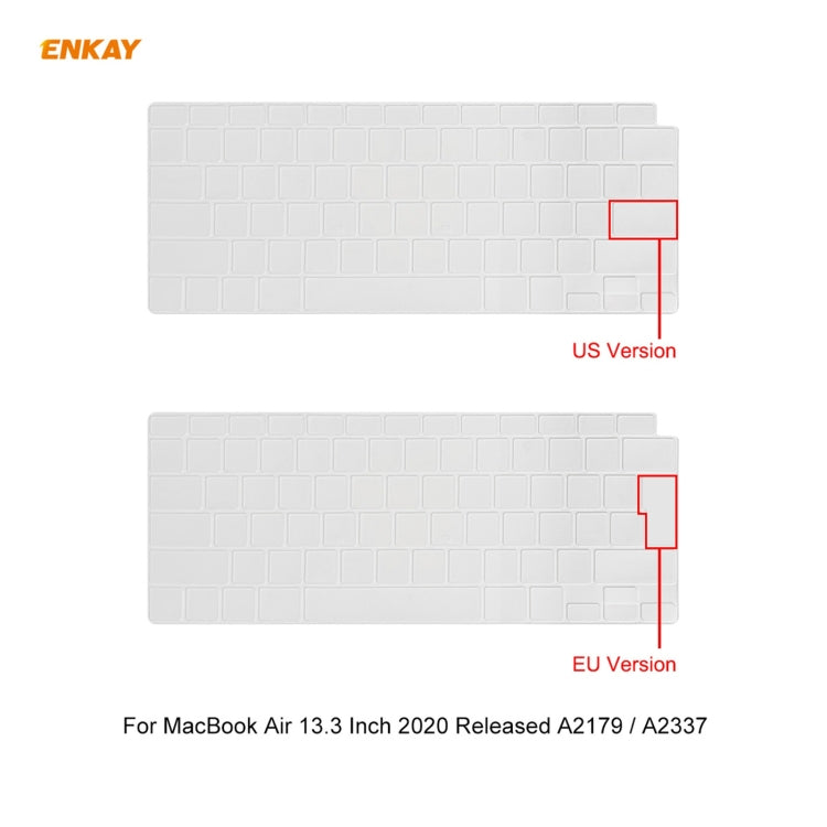 ENKAY 3 in 1 Matte Laptop-Schutzhülle + EU-Version TPU Tastaturfolie + Staubschutz-Stöpsel-Set für MacBook Air 13,3 Zoll A2179 & A2337 (2020), Für MacBook Air 13,3 Zoll A2179 (2020)