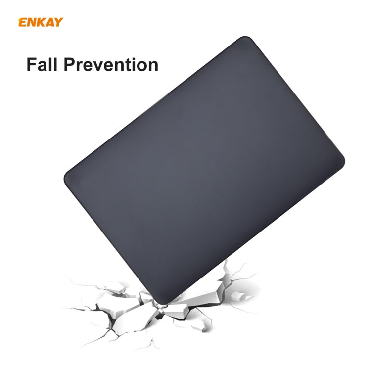 ENKAY 3 in 1 Matte Laptop-Schutzhülle + EU-Version TPU Tastaturfolie + Staubschutz-Stöpsel-Set für MacBook Air 13,3 Zoll A2179 & A2337 (2020), Für MacBook Air 13,3 Zoll A2179 (2020)