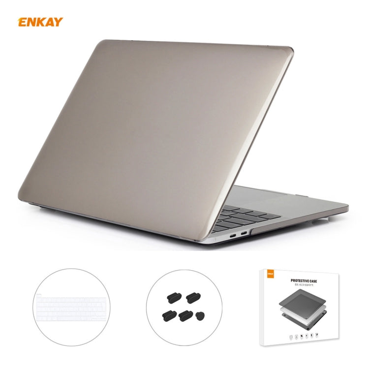 ENKAY 3 in 1 Kristall Laptop-Schutzhülle + EU-Version TPU Tastaturfolie + Staubschutz-Stöpsel-Set für MacBook Pro 13,3 Zoll A2251 & A2289 & A2338 (mit Touch Bar), Für MacBook Pro 13,3 Zoll A2251 (mit Touch Bar)