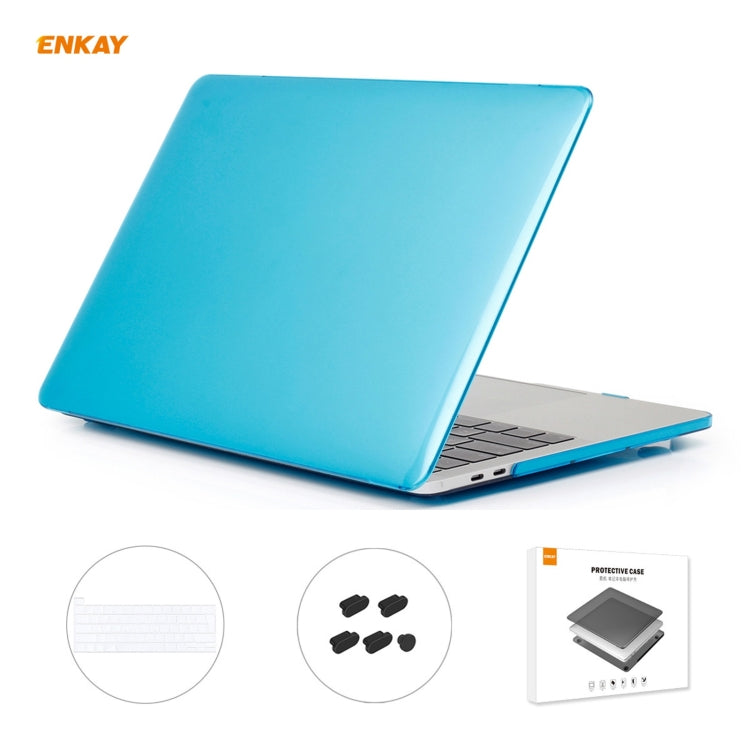 ENKAY 3 in 1 Kristall Laptop-Schutzhülle + EU-Version TPU Tastaturfolie + Staubschutz-Stöpsel-Set für MacBook Pro 13,3 Zoll A2251 & A2289 & A2338 (mit Touch Bar), Für MacBook Pro 13,3 Zoll A2251 (mit Touch Bar)