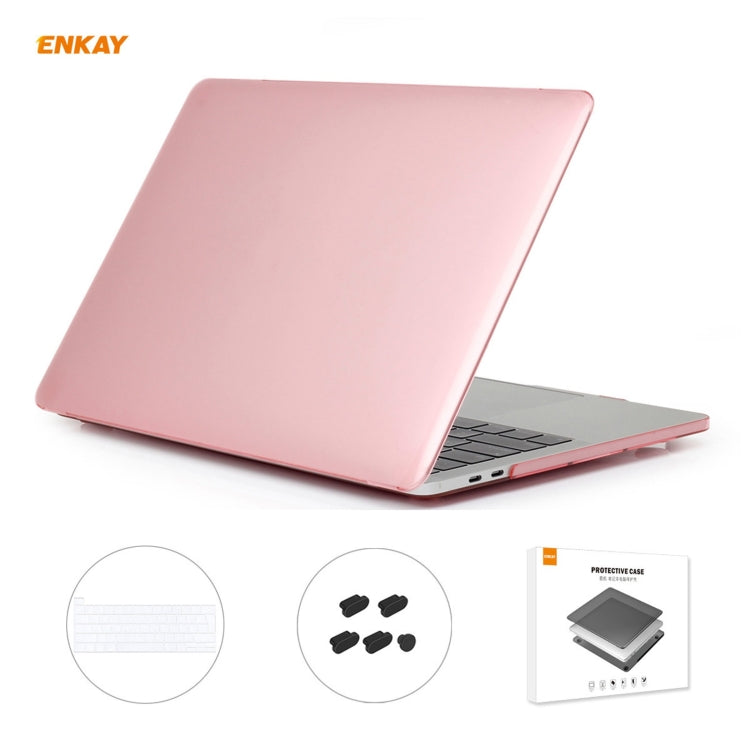 ENKAY 3 in 1 Kristall Laptop-Schutzhülle + EU-Version TPU Tastaturfolie + Staubschutz-Stöpsel-Set für MacBook Pro 13,3 Zoll A2251 & A2289 & A2338 (mit Touch Bar), Für MacBook Pro 13,3 Zoll A2251 (mit Touch Bar)
