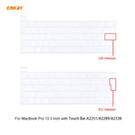 ENKAY 3 in 1 Kristall Laptop-Schutzhülle + EU-Version TPU Tastaturfolie + Staubschutz-Stöpsel-Set für MacBook Pro 13,3 Zoll A2251 & A2289 & A2338 (mit Touch Bar), Für MacBook Pro 13,3 Zoll A2251 (mit Touch Bar)