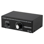 B051 2 Input And 1 Output Power Amplifier And Speaker Selection Switcher Output With Volume Adjustment 2 Power Amplifiers Audio Switcher Switch Distribution Comparator, B051