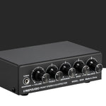 3-Kanal-Mischer Front-Stereo-Verstärker mit Höhen-/Mitten-/Bassregler, USB 5V Stromversorgung, US-Stecker, B056